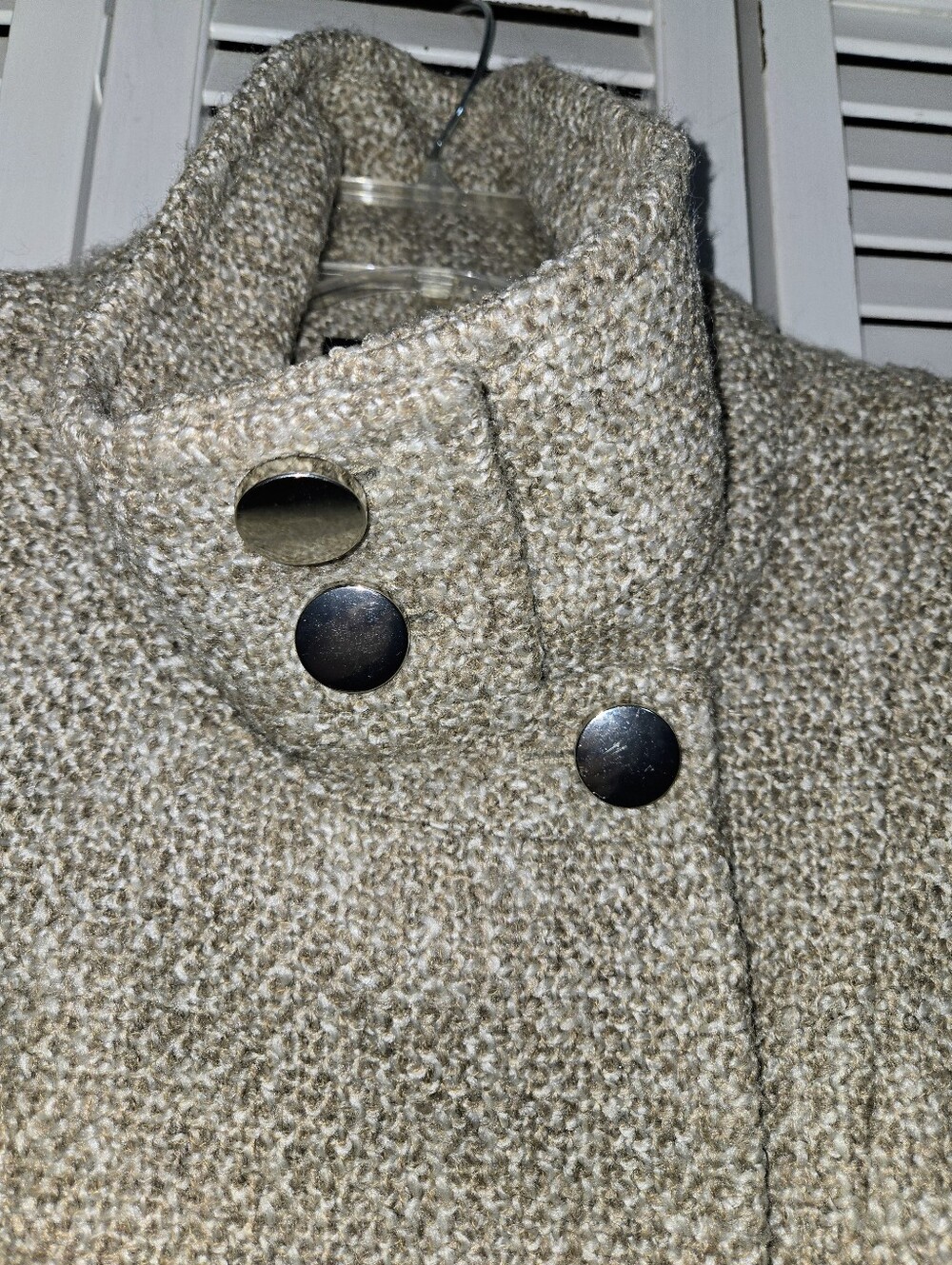 Tahari Women's 8 Tweed Wool-Blend Double-Breasted Coat - Picture 4 of 14